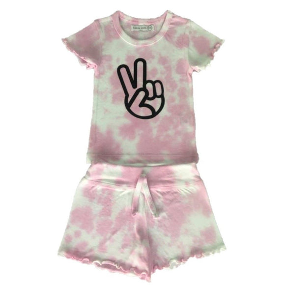 Baby Steps Lauren Tie Dye Tee & Short Set - hip-kid