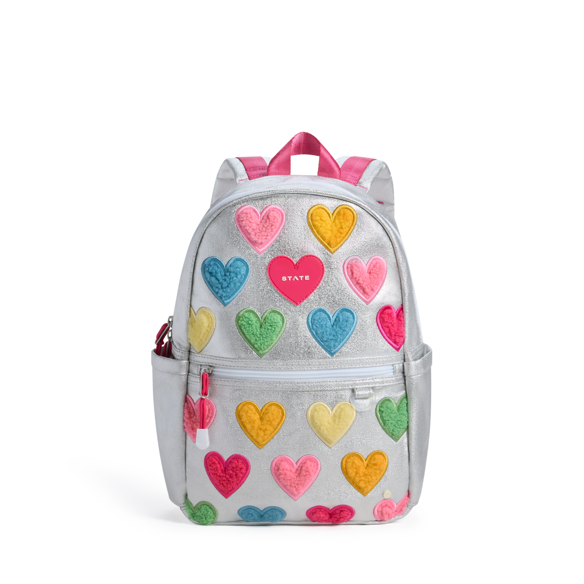 State Bag Kane Mini Backpack in Happy Fuzzy Hearts