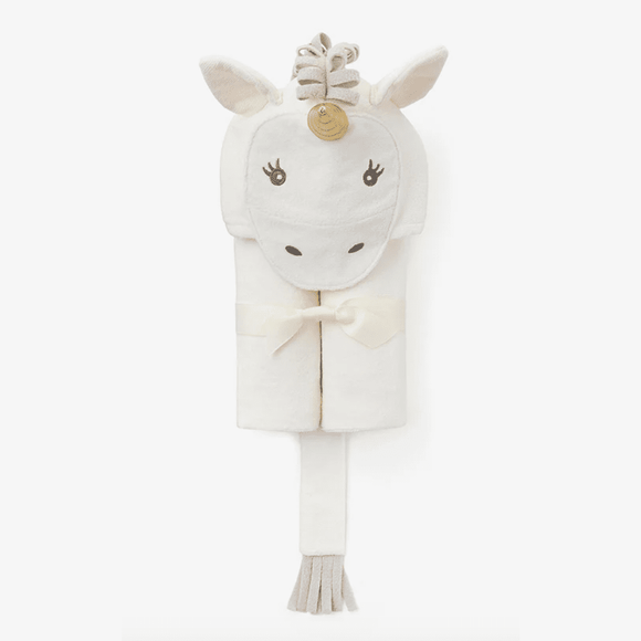 Elegant Baby Bath Wrap - White Unicorn - hip-kid