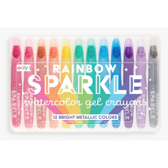ooly Rainbow sparkle metallic gel crayons - hip-kid