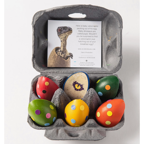 Eco-Kids Dinosaur Eggs Beeswax Crayons - hip-kid