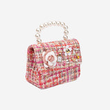Petite Hailey Flower Tweed Tote (Pink) (Copy)