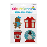 StickerBeans -  Winter Sparkle Sticker 4-Pack
