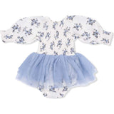 Angel Dear Belle Rosette Dot - Long Sleeve Smocked Bubble with Tutu