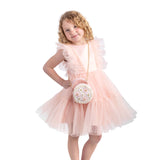 Mavi Bandz Mini Girls Kids Flower Tweed Purse Crossbody