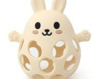 Three Hearts Silicone 3D Funny Bunny Teether