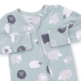 Angel Dear Black + White Sheep -2 Way Zipper Footie
