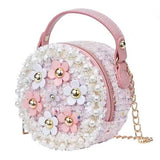 Mavi Bandz Mini Girls Kids Flower Tweed Purse Crossbody