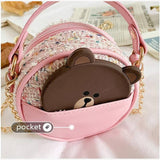 Mavi Bandz Mini Girls Kids Flower Tweed Purse Crossbody