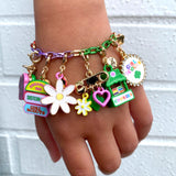 CHARM IT! Gold Girl Scout Glitter Daisy Charm