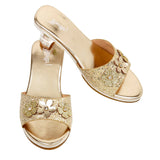 Souza Ellina High Heel Slipper - Metallic Gold