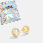 BAUBLEBAR Clear/Gold All Smiles 18K Gold Kids' Earrings - Clear/Gold