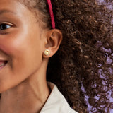 BAUBLEBAR Clear/Gold All Smiles 18K Gold Kids' Earrings - Clear/Gold