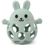 Three Hearts Silicone 3D Funny Bunny Teether