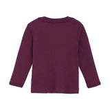 Minymo L/S Rib T-Shirt and AOP Pant - Raspberry Coulis + Mini-Flower Pant