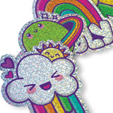 OOLY Stickiville Vinyl Stickers - Happy Rainbows