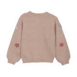 Minymo Pullover Knit Flowers - Misty Rose