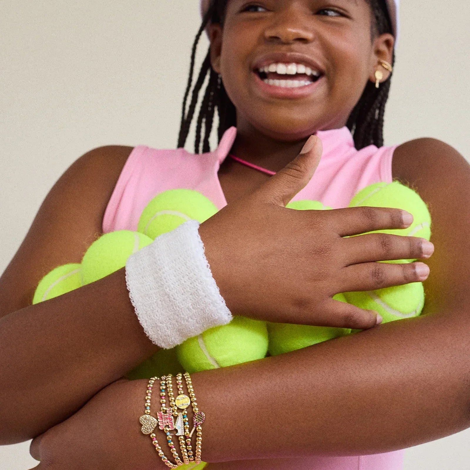 BAUBLEBAR Yellow/Gold-Set Match Point Kids' Pisa Bracelet Set - Kids' Tennis Set
