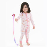 Angel Dear Convertible Romper - Princess Unicorns and Castle