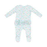 Angel Dear Vintage Daisy 2 Way Ruffle Zipper Footie