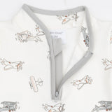 Angel Dear Zip Neck Romper - Vintage Airplane Pilots