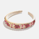 BAUBLEBAR Pink/Ivory Heart Party Kids Heart Headband