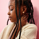 BAUBLEBAR Pearl/Gold Pearl-Kissed 18K Gold Kids Heart Earrings