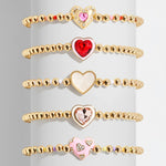 BAUBLEBAR Blush/Gold-Set Love Stack Kids Heart Bracelet Set