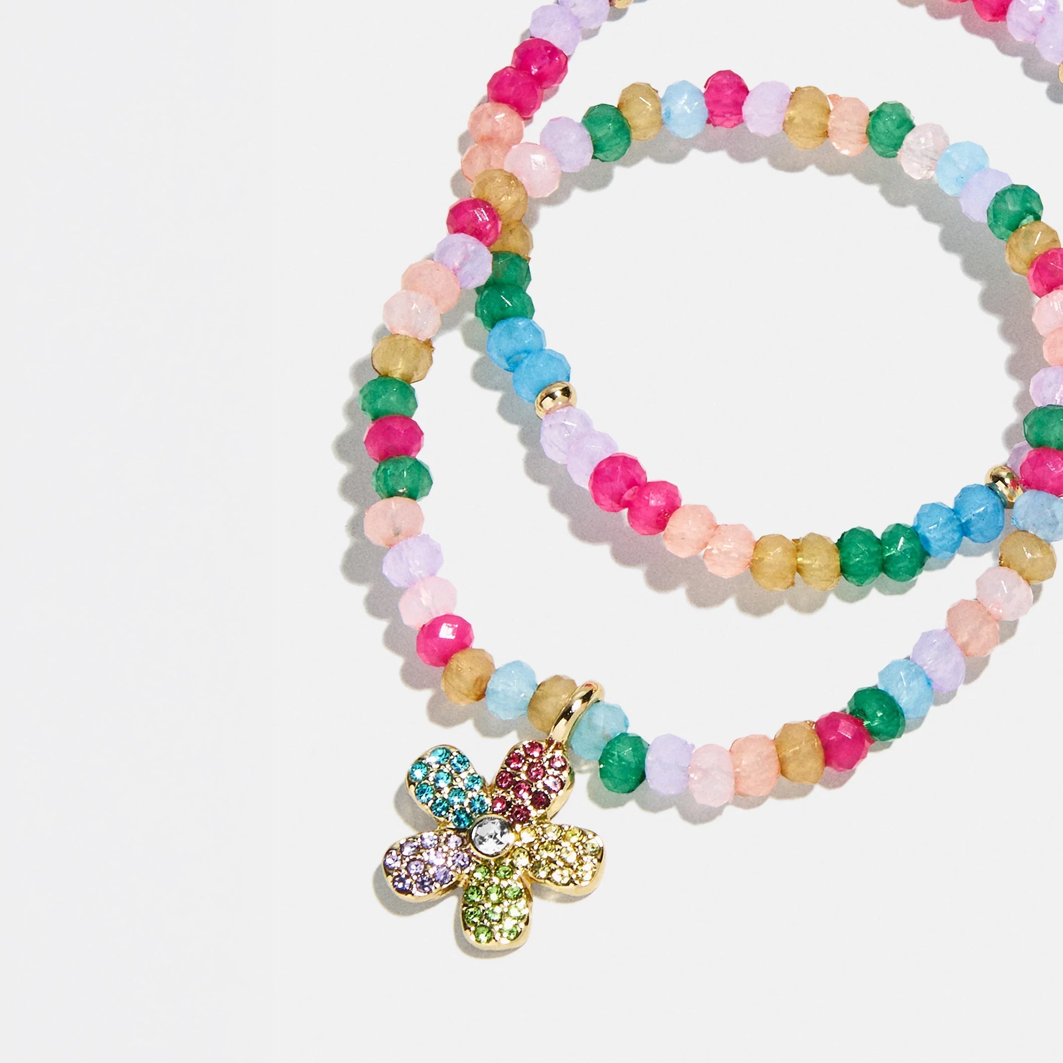 BAUBLEBAR Multi/Gold-Set Bead Party Kids Bracelet Set - Flower