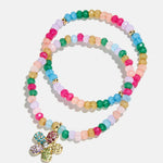 BAUBLEBAR Multi/Gold-Set Bead Party Kids Bracelet Set - Flower