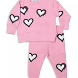 Little Mish Pink Graffiti Heart Set