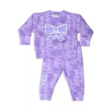 Little Mish Tie Dye Bow Set (Lilac)