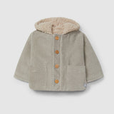 SNUG Ribbed Velvet Hooded Jacket (Gray)