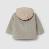 SNUG Ribbed Velvet Hooded Jacket (Gray)