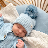 Luna + Luca Pom Beanie - Powder Blue