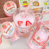 Kawaii Strawberry Milk Glossy Slime