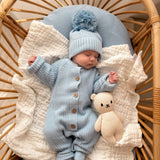 Luna + Luca Pom Beanie - Powder Blue