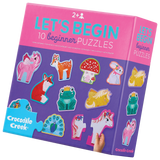 Crocodile Creek Let’s Begin (10) 2-Piece Box Puzzle -Unicorn