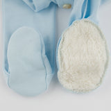 Oh Baby! Cable Polar Bear Applique Footie Set - Sky Blue