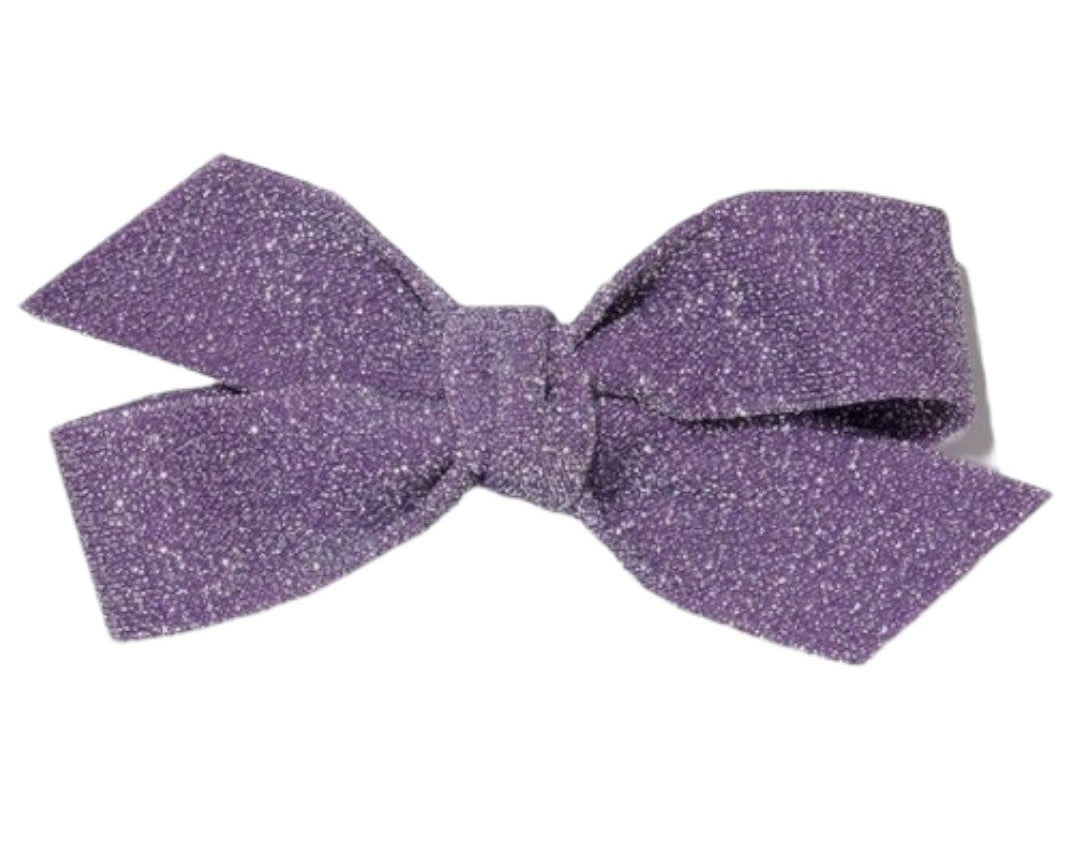 Petite Hailey Glitter Bow Clip
