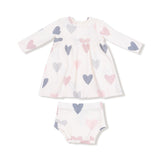 Angel Dear Hearts Modal Simple Dress & Bloomer