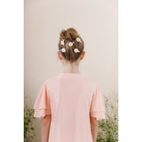 Lilies & Roses Daisies White Blue Pink Hair Clips