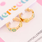 Pierced Co Rainbow Daisy Huggies