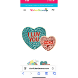 StickerBeans Rhinestone Sticker Sweetheart Greeting Card