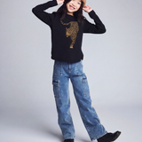 Appaman Leopard Black Elara L/S Tee