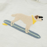 Oh Baby! Surfing Dog Terry App Raw Edge Tee and Short Set