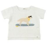 Oh Baby! Surfing Dog Terry App Raw Edge Tee and Short Set