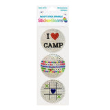 StickerBeans - I love camp 3 pk