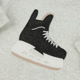 Oh Baby! Hockey Skate Baby Rib LS Raw Edge Tee (Heather Gray)