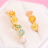 Pierced Co Rainbow Daisy Huggies
